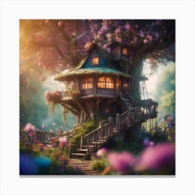 Round House in the Trees Canvas Print