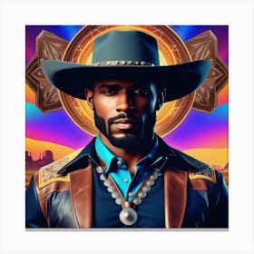 Man In A Cowboy Hat Canvas Print