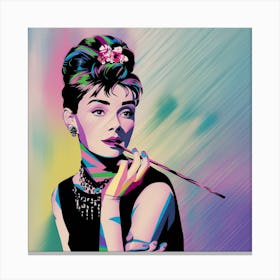 Audrey Hepburn Pop Art (2) Canvas Print