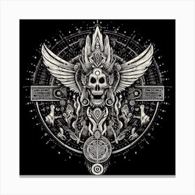 Skull With Wings Canvas Print