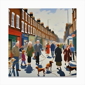 Dog Walkers Canvas Print