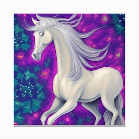 Pretty White Horse (1) Canvas Print