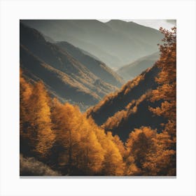 Autumn Trees In The Mountains 3 Canvas Print