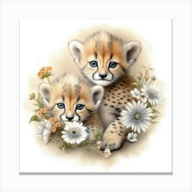 Cheetah Cubs 2 Toile