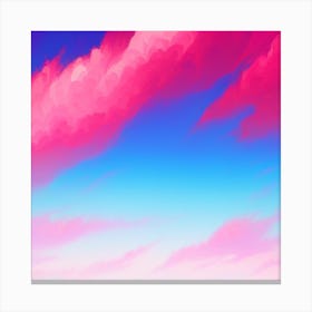 Pink And Blue Sky Canvas Print