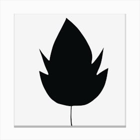 Minimalist Leaf Silhouette Canvas Print