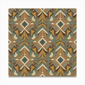 Firefly Beautiful Modern Abstract Detailed Native American Tribal Pattern And Symbols With Uniformed (12) Canvas Print