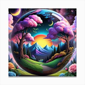 Spherical Landscape Canvas Print