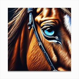 Horse With Blue Eyes Canvas Print