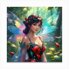 Fairy Girl In The Forest 1 Canvas Print