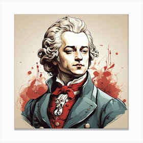 Mozart paint art Canvas Print