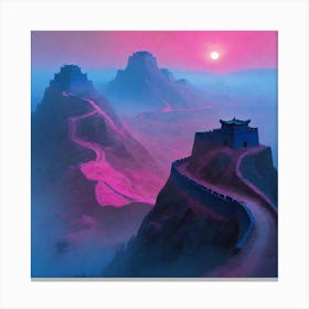 Albedobase Xl Great Wall Of China Inner Mongolia The Sun Sets 0 Canvas Print