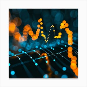 Abstract Image Of A Graph Canvas Print