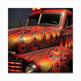 Sovereign Flame Restaurant Firetruck Color Scheme Canvas Print