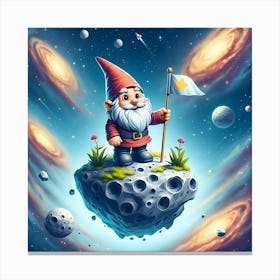 Galactic Garden Gnome Canvas Print