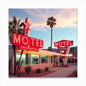 Palm Springs Motel Canvas Print