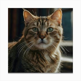 Cat With Green Eyes Canvas Print