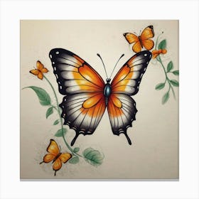 Butterfly Painting 1 Canvas Print