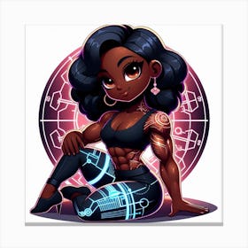 Sexy Black Girl Canvas Print