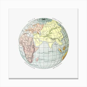 World Atlas From The Practical Teaching Of Geography 2 Canvas Print
