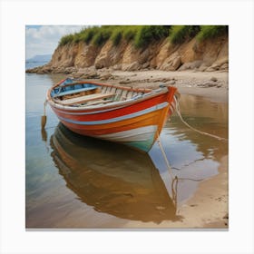 Boat On The Beach 2 Canvas Print