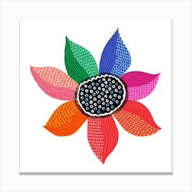 Colorful Paradise Rainbow Flower Canvas Print