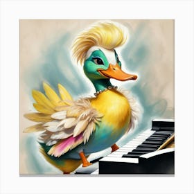 Ducky Piano Canvas Print