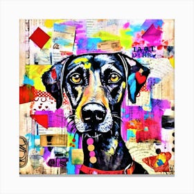 Plum Passion Canine - Pet Material Canvas Print