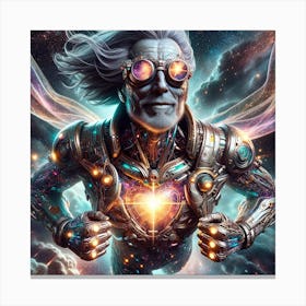 Space Pirate with a Heart Canvas Print