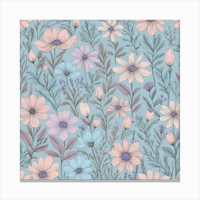 Seamless Floral Pattern 6 Canvas Print