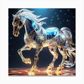 Hermoso Caballo Moldeado Con Acrilico Canvas Print