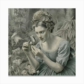 Lady In The Woods Canvas Print