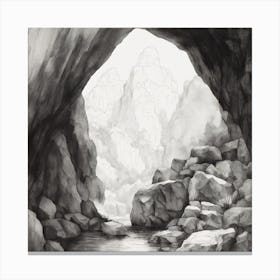 Cave In The Mountains Canvas Print