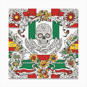 Mexican Flag 2 Canvas Print