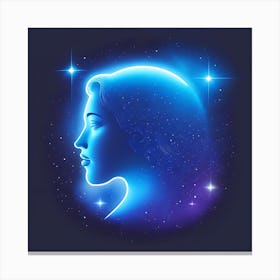 Astrology, Horoscope.Aquarius Constellation: Celestial Vector Poster Design Canvas Print