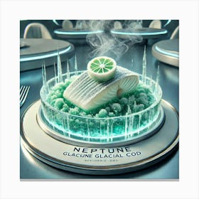 A Futuristic Sci Fi Dish Called Neptune Glacial Co Canvas Print