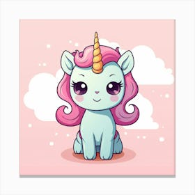 Cute Unicorn 758 Canvas Print