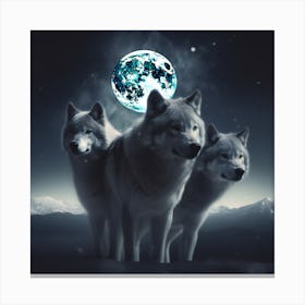 Three Wolves Canvas Print