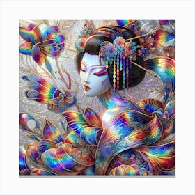 Creativel Geisha Illustration 117 Canvas Print