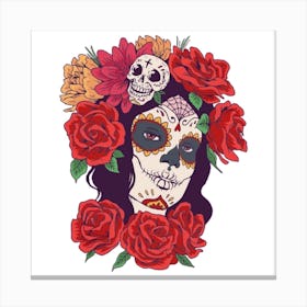 Day Of The Dead Woman Canvas Print