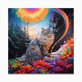 Merlin with spirits Canvas Print