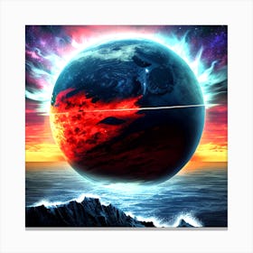 Earth In Space 4 Canvas Print