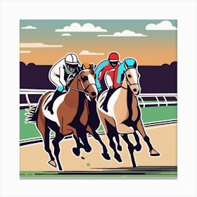 Horse Racing 15 Canvas Print