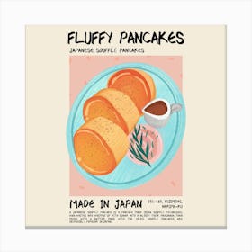 Fluffy Pancakes Square Canvas Print