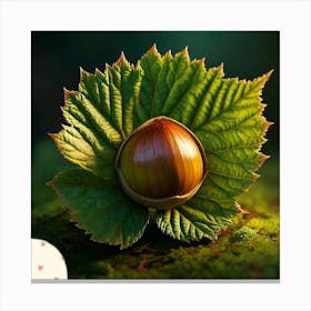 Hazelnut leaf Canvas Print
