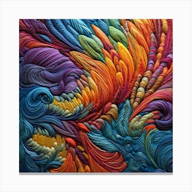 Colorful Feathers 4 Canvas Print