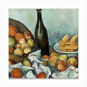 Apples And Bread By Paul Cezanne Canvas Print