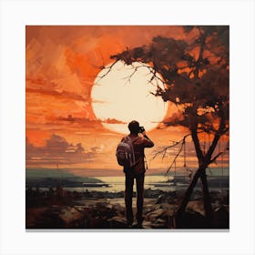 Photographer Sunset Canvas Print