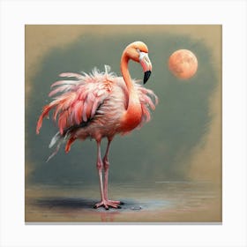 Pink Flamingo 11 Canvas Print