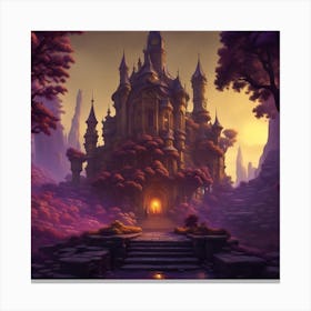 Castle In The Forest Canvas Print